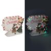 Scritta resina bianco rosso con led cm 45x12h36