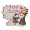 Scritta resina bianco rosso con led cm 45x12h36