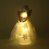 Puntale led tessuto bambolina argento cm6x14h30