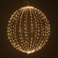 Sfera metallo con 900 led bianco caldo cm ø80