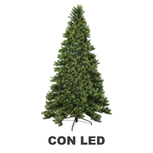 Albero monte Durando verde 1071 rami 370 LED cm ø107h180