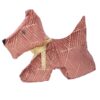 Fermaporta tessuto cane rosa cm 35x5h26