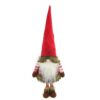 Gnomo tessuto con led rosso cm 30x20h90