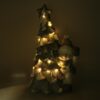 Albero resina led con pupazzo di neve bianco cm 26x17,5h44