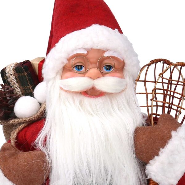 Babbo natale tessuto verde e rosso cmh60