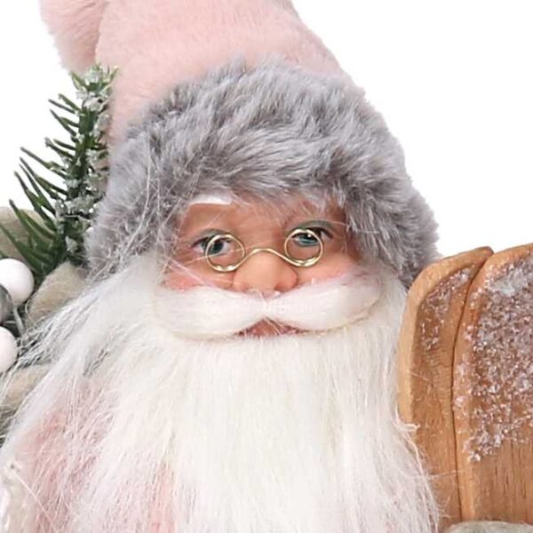 Babbo natale tessuto rosa cmh30