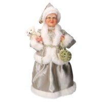 Babbo natale tessuto signora oro cmh45