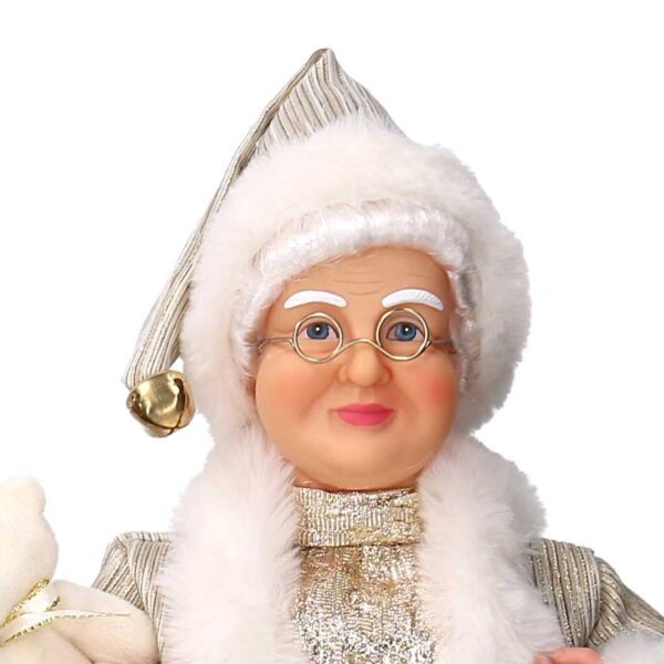 Babbo natale tessuto signora oro cmh45