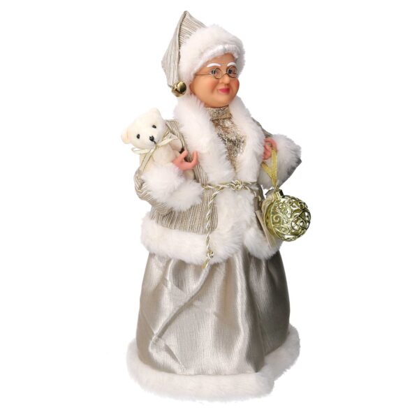 Babbo natale tessuto signora oro cmh45