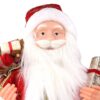 Babbo natale tessuto rosso e oro con regali cmh80