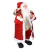 Babbo natale tessuto rosso e oro con regali cmh80