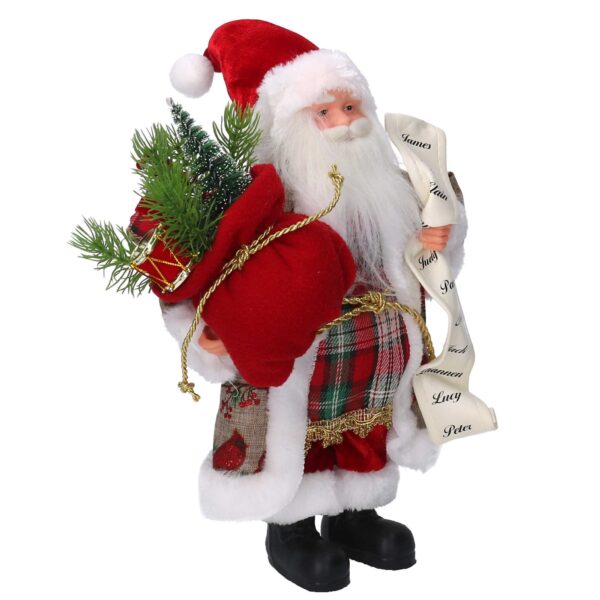 Babbo natale tessuto rosso con lista cmh30