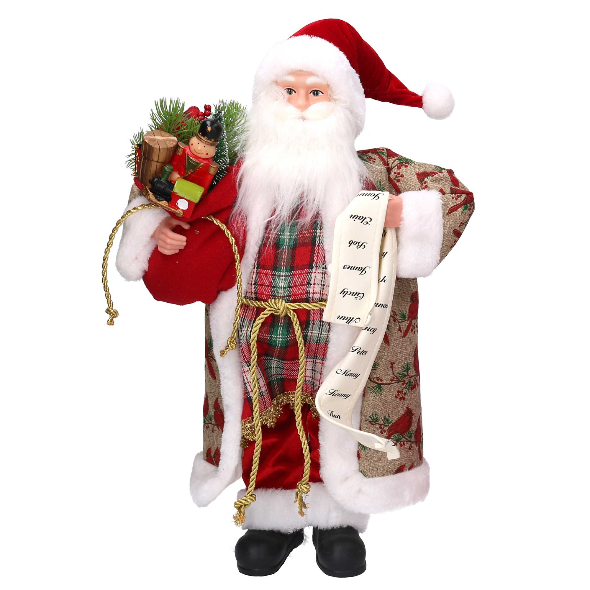 Babbo natale tessuto rosso con lista cmh45