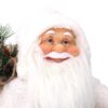 Babbo natale tessuto con led bianco e marrone cmh45