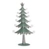 Albero metallo argento e verde salvia cm 21x6,5h40,5