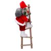 Babbo natale tessuto rosso su scala cmh45