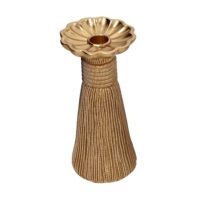 Portacandele resina nappina oro cm ø10h20,5
