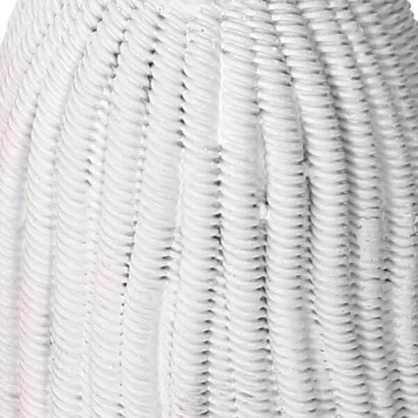Portacandele resina nappina bianco cm ø14h25,6