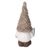 Gnomo resina grigio con led cm 21,5x16,5h47