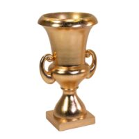 Portavaso resina oro lucido cm 48x48h90