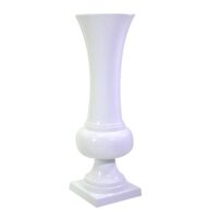 Portavaso resina bianco lucido cm 45x45h141