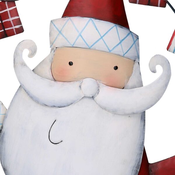 Babbo natale metallo con regali rosso cm 38,7x10,8h47,6