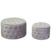 Puff contenitore velluto 1-2 grigio cm ø70h42
