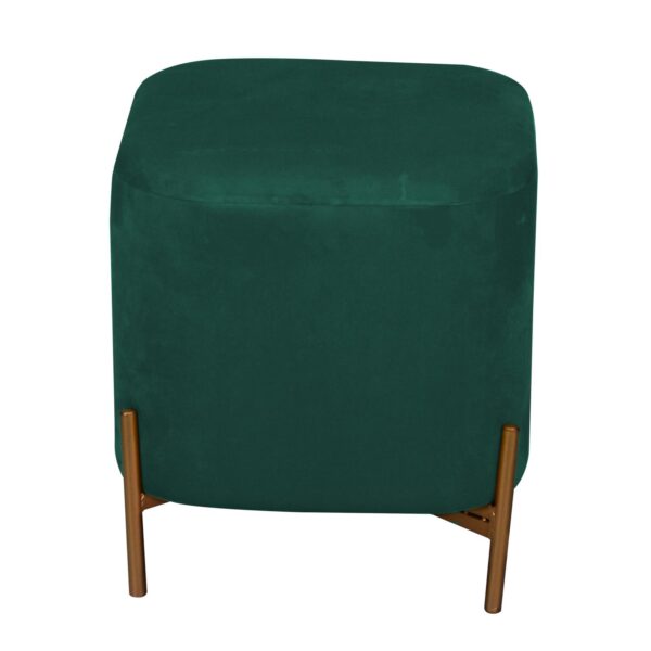 Puff contenitore velluto verde salvia con gambe cm38x38h45