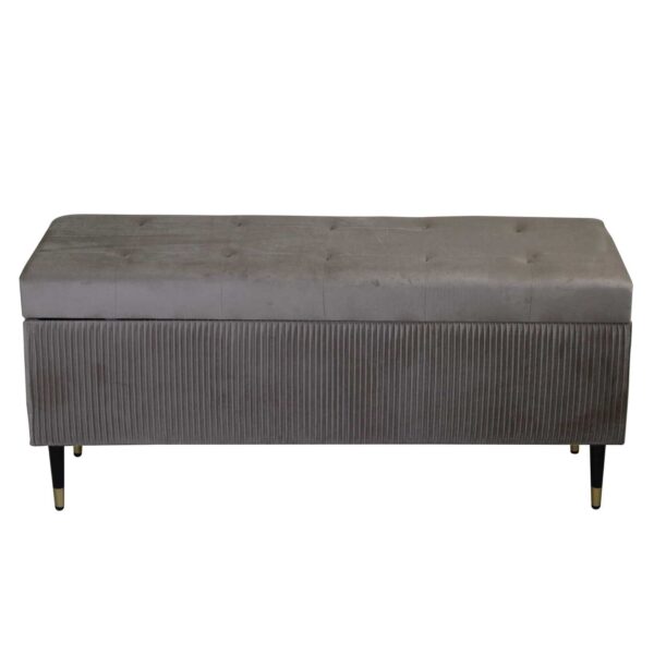 Panca contenitore velluto beige cm115x40h45