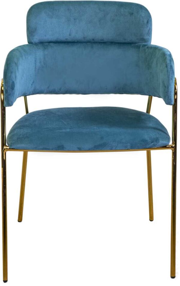 Poltrona velluto hannover blu ottanio cm52x52h79