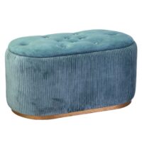 Puff contenitore velluto verde salvia cm82x42h41