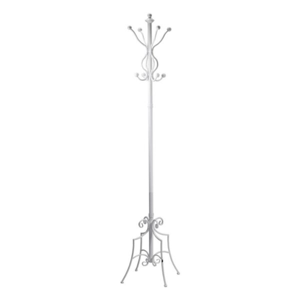 Attaccapanni a stelo metallo bianco cm44x44h180