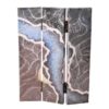 Paravento stampa effetto colline multicolor 3 ante rettangolare cm120,6x2,5h180