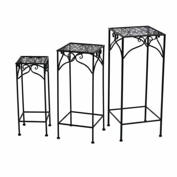 Colonnina metallo jessica nera 1-3 cm30x30h73 quadra alta