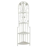 Scaffale metallo milena 4 piani ad angolo bianco cm48x33h160