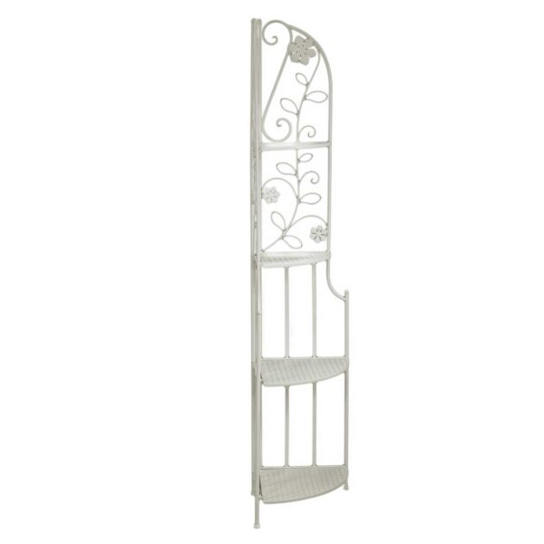 Scaffale metallo milena 4 piani ad angolo bianco cm48x33h160