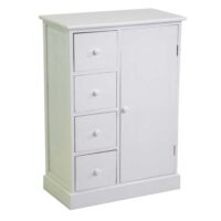 Mobiletto Eleonora cassettiera bianco 1anta + 4 cassetti cm56x30h79