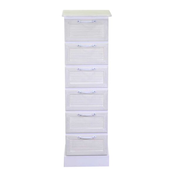 Mobiletto legno liverpool 6 cassetti bianco cm29x23h95