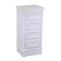 Mobiletto legno liverpool 4 cassetti bianco cm37x30h79.5
