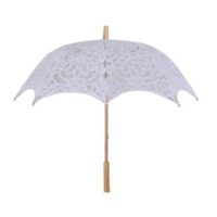 Ombrello pizzo traforato bianco cmø80x67