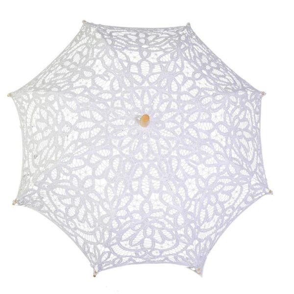 Ombrello pizzo traforato bianco cmø80x67