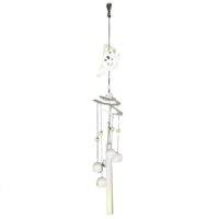 Campanello metallo con rana bianco cm10x10h61