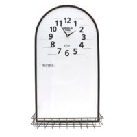 Orologio metallo c/mensola e lavagna cm38x71x2/14