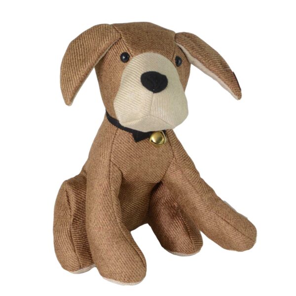Fermaporta tessuto cane marrone cm30x20h30