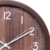 Orologio plastica effetto legno noce tondo cmø25,7h4,2