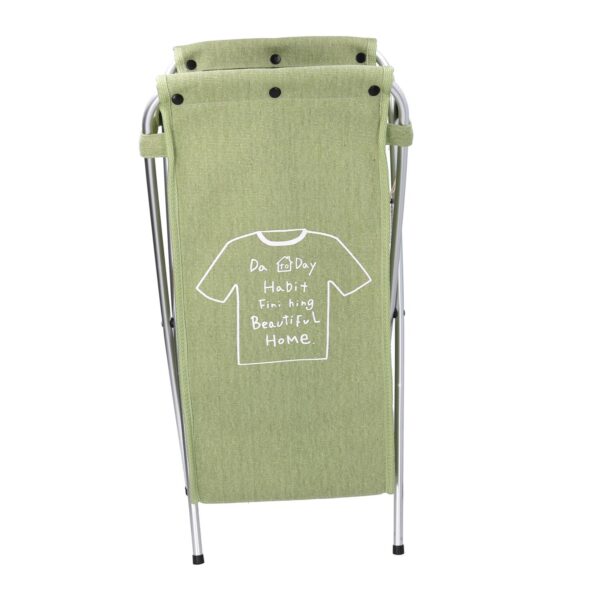 Cestone tessuto sacco verde pieghevole cm 29x33.5h66