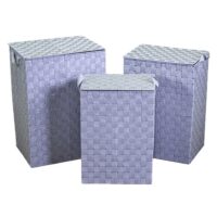 Cestone poliestere 1-3 grigio foderato rettangolare cm40x30h55