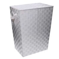 Cestone poliestere bianco rettangolare cm40x30h53
