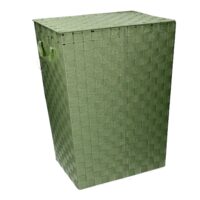Cestone poliestere verde chiaro rettangolare cm40x30h53