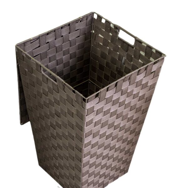 Cestone poliestere tortora quadro cm33x33h53